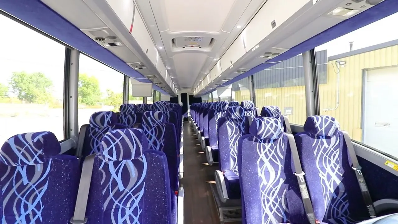 Full-size charter bus for Dallas group transportation