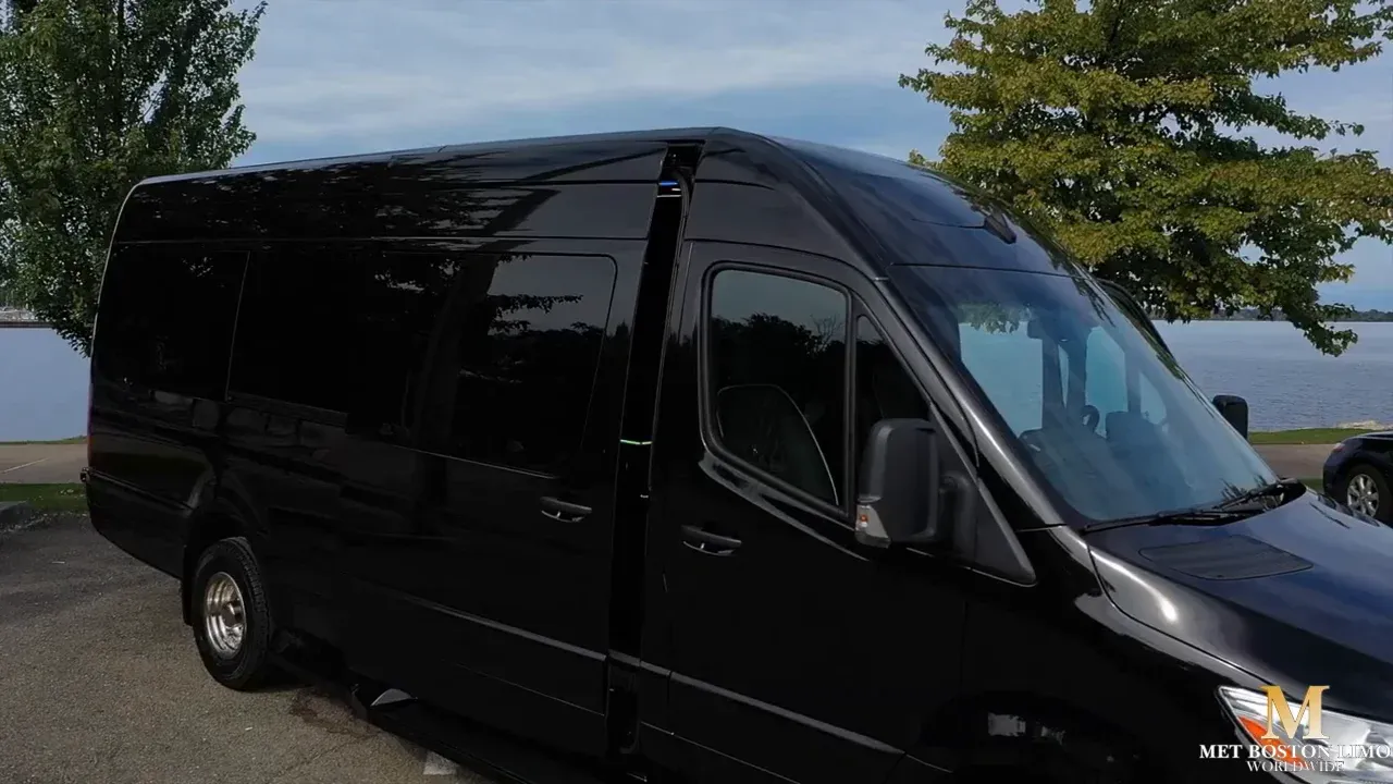 Party bus interior with LED lighting in Dallas