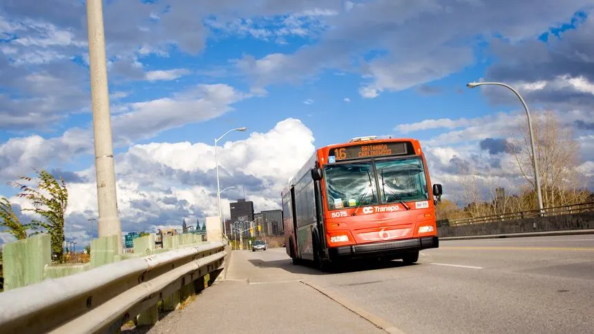 Airport shuttle bus at DFW International Airport
