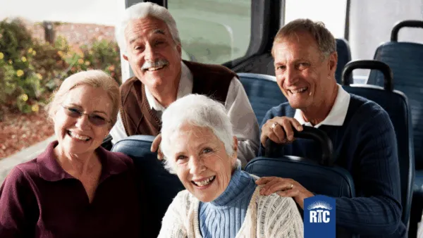 Corporate charter bus for Dallas business event